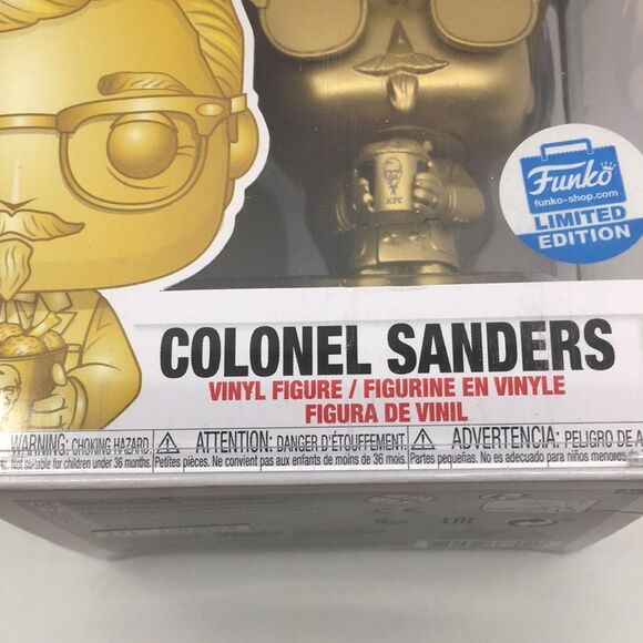 Funko Pop! Colonel Sanders #05 KFC Vinyl Figure Gold Limited Edition Pop Icons - Picture 3 of 16